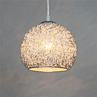 Contemporary Creative Aluminum Macaron Round 1-Light Pendant Light For Living Room