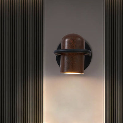 Lampe murale à LED en cylindre en fer forgé de personnalité nordique moderne 