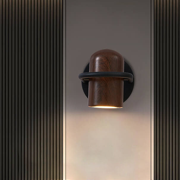 Lampe murale à LED en cylindre en fer forgé de personnalité nordique moderne 