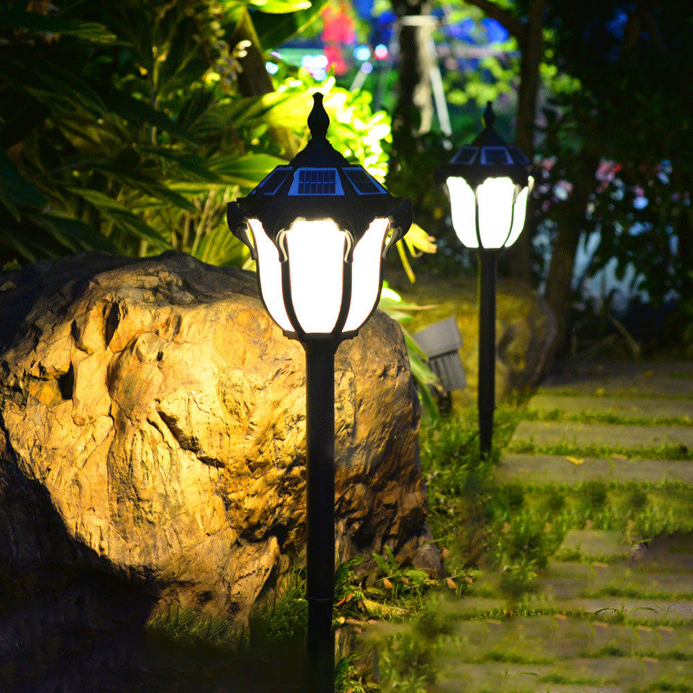 Lumière de paysage extérieure LED en verre de fer en aluminium solaire étanche minimaliste moderne pour jardin 