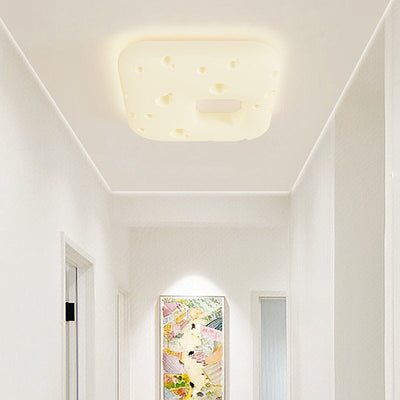 تصميم ملفات تعريف الارتباط الكريمية النوردية المعاصرة مربع PE ظل LED ضوء سقف مثبت لغرفة المعيشة 