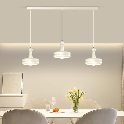 Zeitgenössischer nordischer Kirschglas-Eisen-3-Licht-Insel-Kronleuchter für Wohnzimmer 