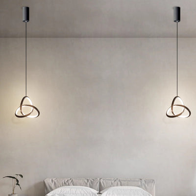 Moderne Nordic Aluminium Eisen Silica Geometrische Verflochten Ring LED Pendelleuchte Für 