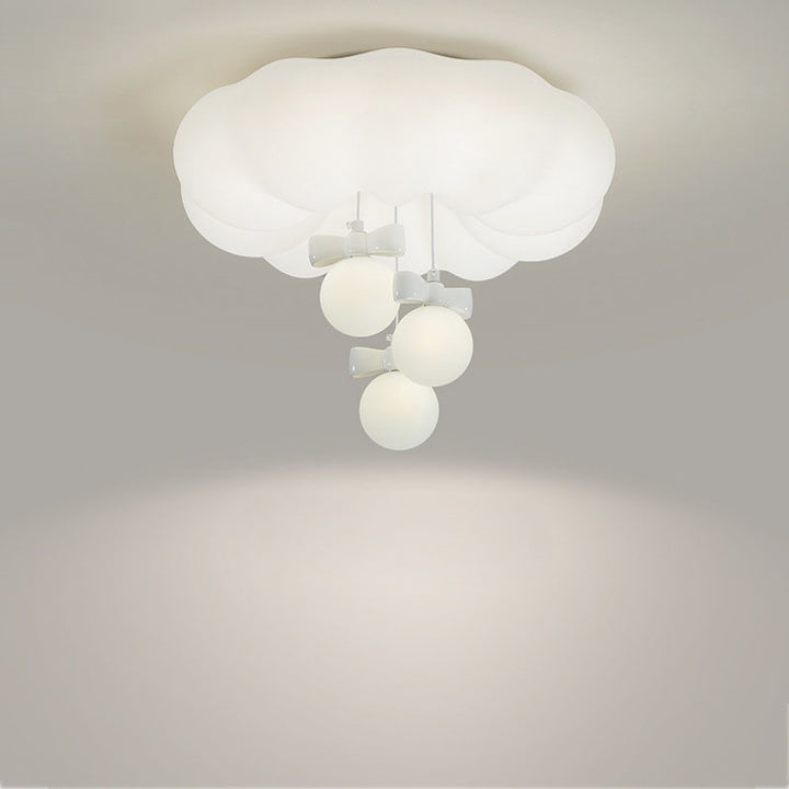 Moderne minimalistische Wolken sphärische Bogen Eisen Kunststoff LED Unterputz Deckenleuchte für Schlafzimmer 