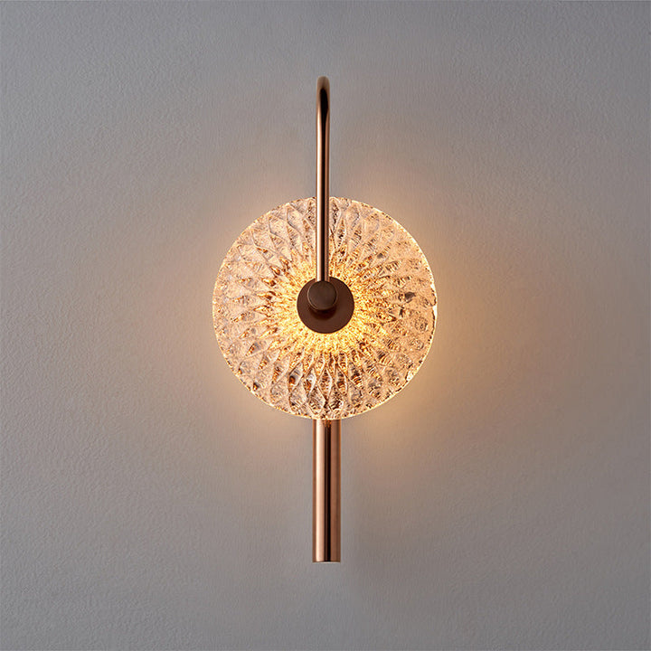 Applique murale LED en acier inoxydable ronde minimaliste moderne pour chambre à coucher 