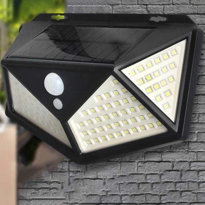 Applique murale extérieure à LED en forme de losange en plastique ABS à énergie solaire pour jardin 
