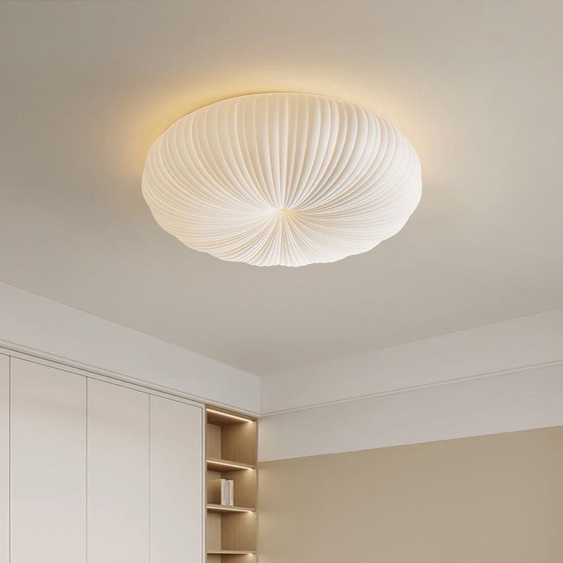Plafonnier LED Minimaliste Moderne en Acrylique avec Abat-jour Citrouille pour Chambre 