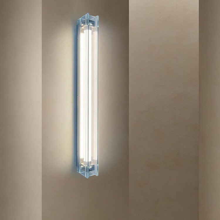 Industrial Style Simple Glass Strip LED Wall Sconce Lamp