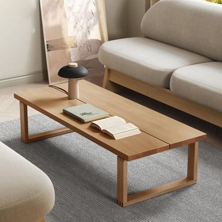Traditioneller rechteckiger Couchtisch aus chinesischem Kiefernholz für das Wohnzimmer 