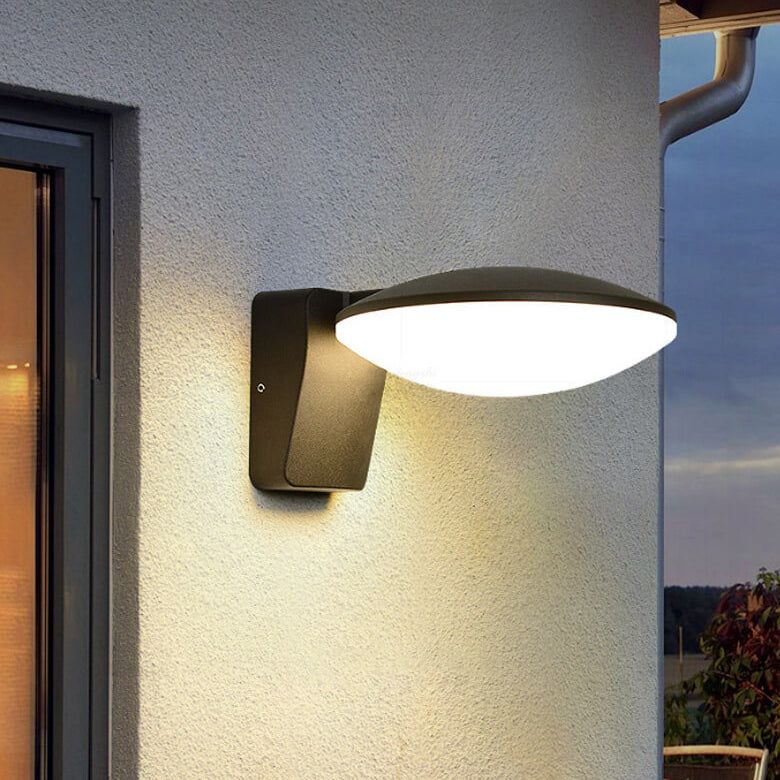 Lampe murale LED ovale en aluminium acrylique pour extérieur, simplicité moderne, pour jardin 
