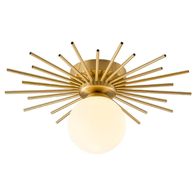 Glass Ball 1-Light Semi-Flush Mount Lighting