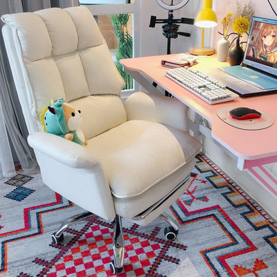 Moderner minimalistischer quadratischer rechteckiger PU-Leder-Edelstahl-Schreibtischstuhl mit Rückenlehne und Armlehne für das Home Office 