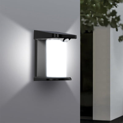 Applique Murale Extérieure LED Cylindre Solaire Étanche Minimaliste Moderne PC ABS Pour Jardin 