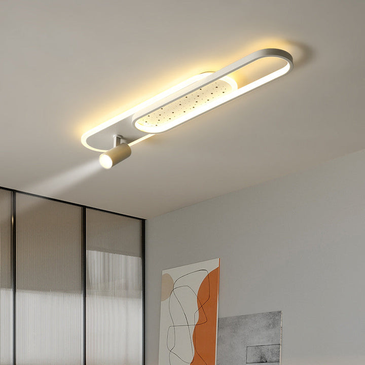 Luz de techo empotrada moderna minimalista rectangular de hierro acrílico LED para pasillo 