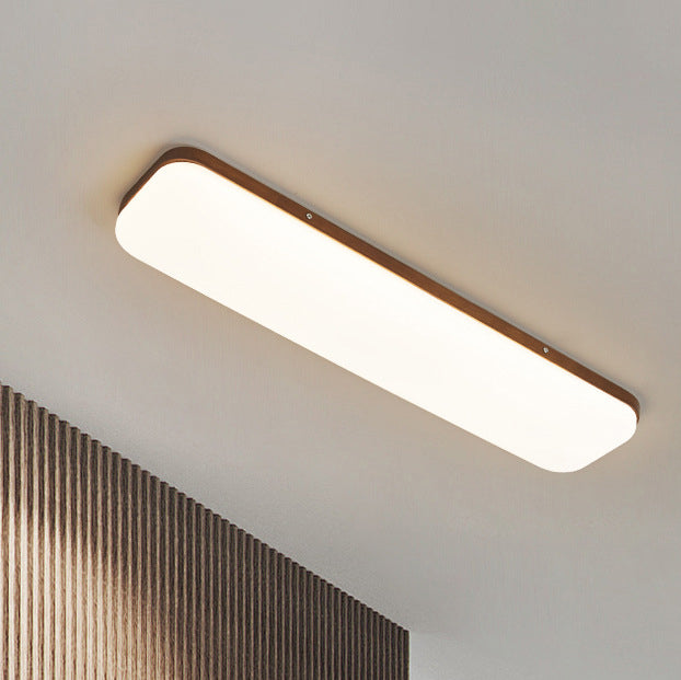 Moderne minimalistische Rechteck Eisen Acryl LED Unterputz Deckenleuchte für Wohnzimmer 