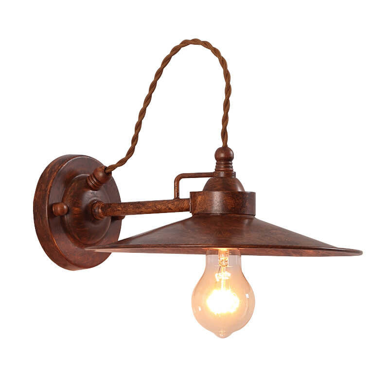 Contemporary Industrial Iron Discs 1- Light Wall Sconce Lamp For Living Room