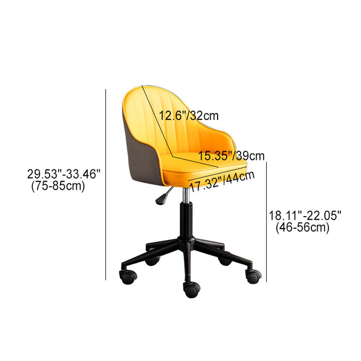 Simplicité Moderne Similicuir Éponge Acier Inoxydable SGS Chaise de Bureau Dossier Mobile Pour Maison Bureau 