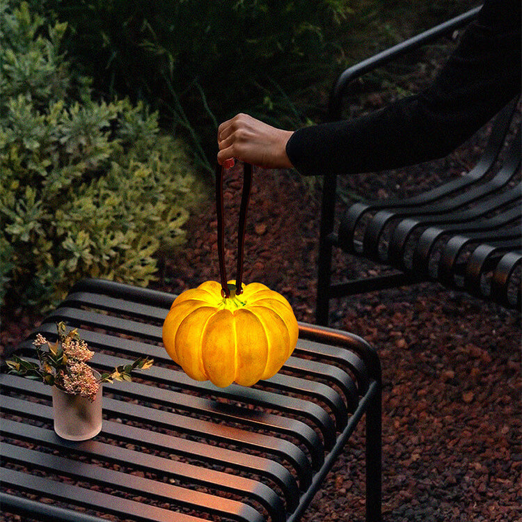 Contemporary Creative Waterproof Pumpkin Resin LED Portable Outdoor Light For Garden