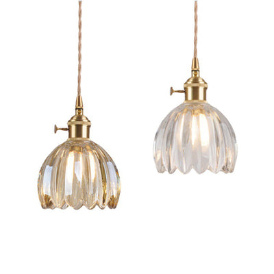 Moderne minimalistische Blumen Kupfer Glas 1-Licht Wandleuchte Lampe für Wohnzimmer 