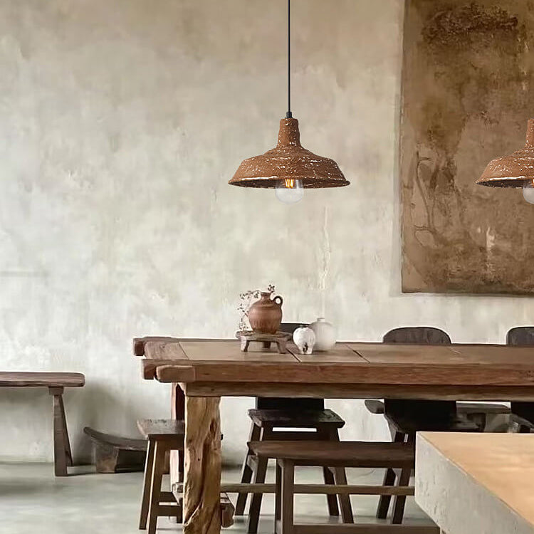 Industrielle Wabi-Sabi-Topfdeckel-Eisen-1-Licht-Pendelleuchte 