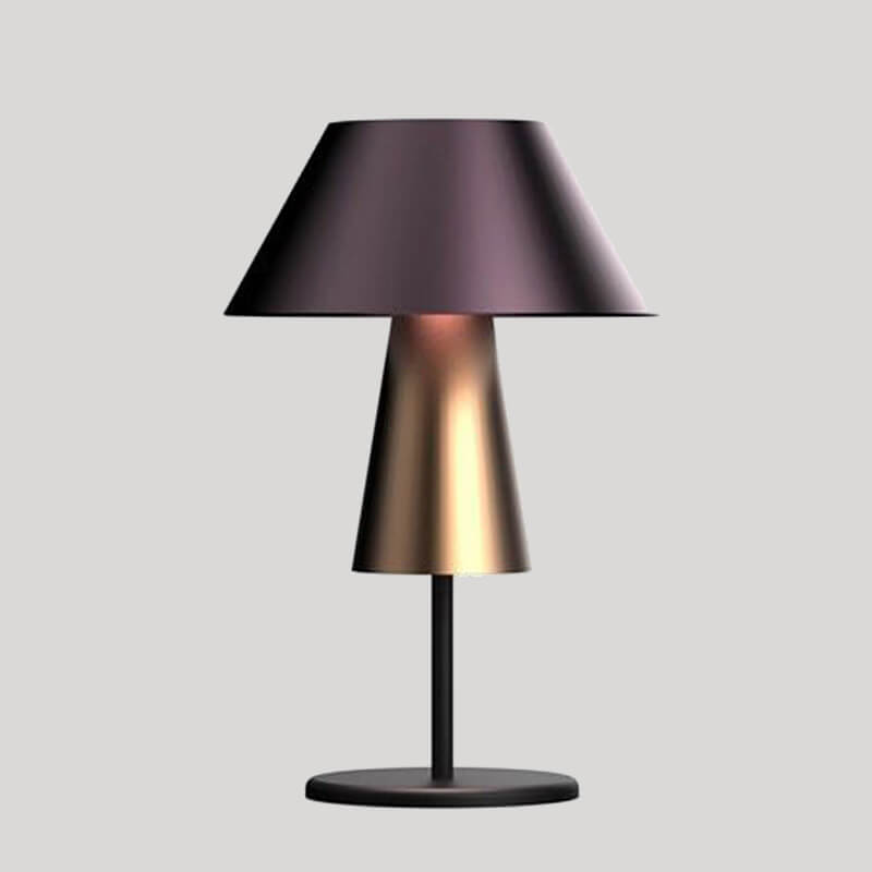 Modern Luxury Drum Cone Fabric Iron 1-Light Table Lamp for Bedroom