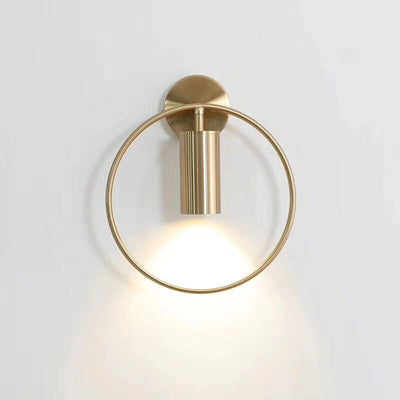 Applique murale moderne simplicité en fer cercle cylindre 1 lumière pour chevet 