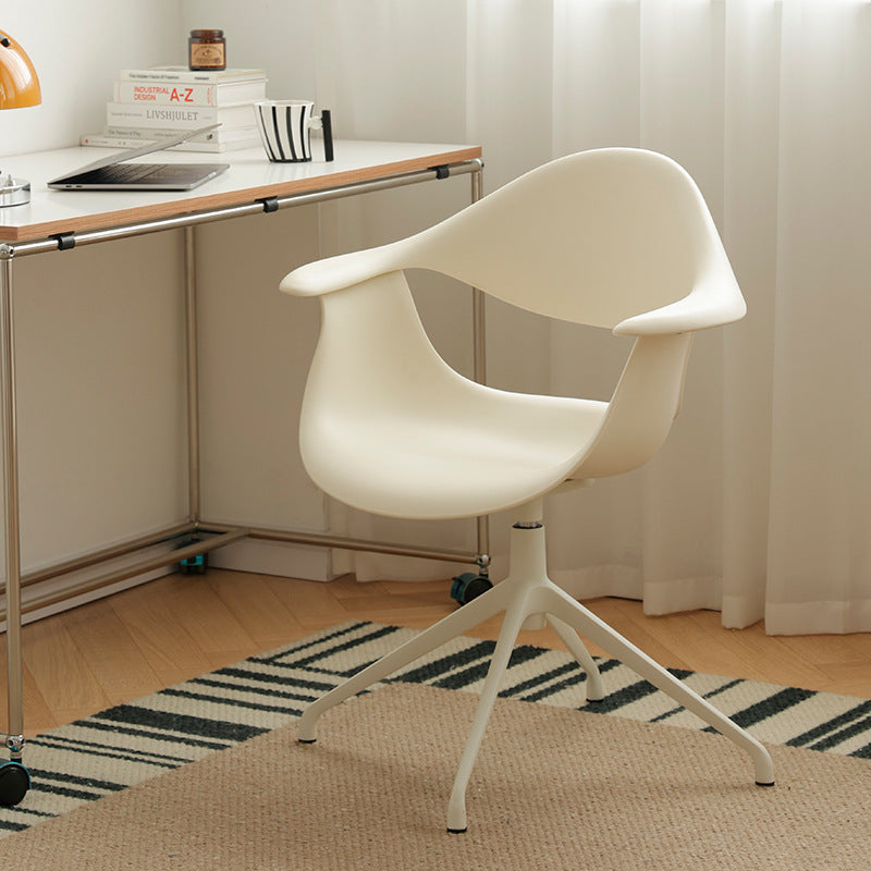 Zeitgenössischer nordischer geometrischer quadratischer PP-Aluminium-Schreibtischstuhl mit Rückenlehne und Armlehne für das Home-Office 