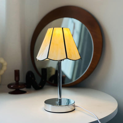 Nordic Minimalist Decorative Glass Umbrella 1-Light Table Lamp