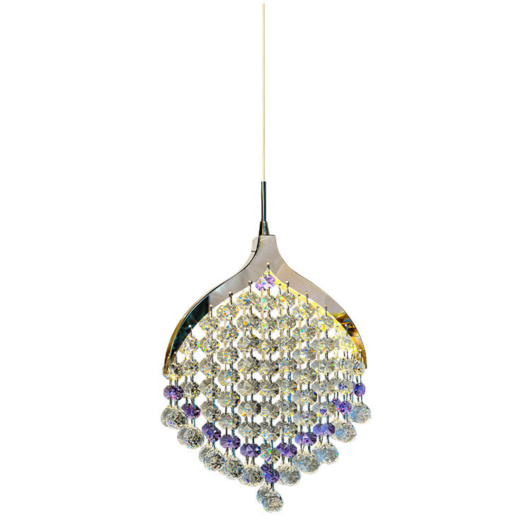 Lustre à LED en cristal en forme de goutte d&
