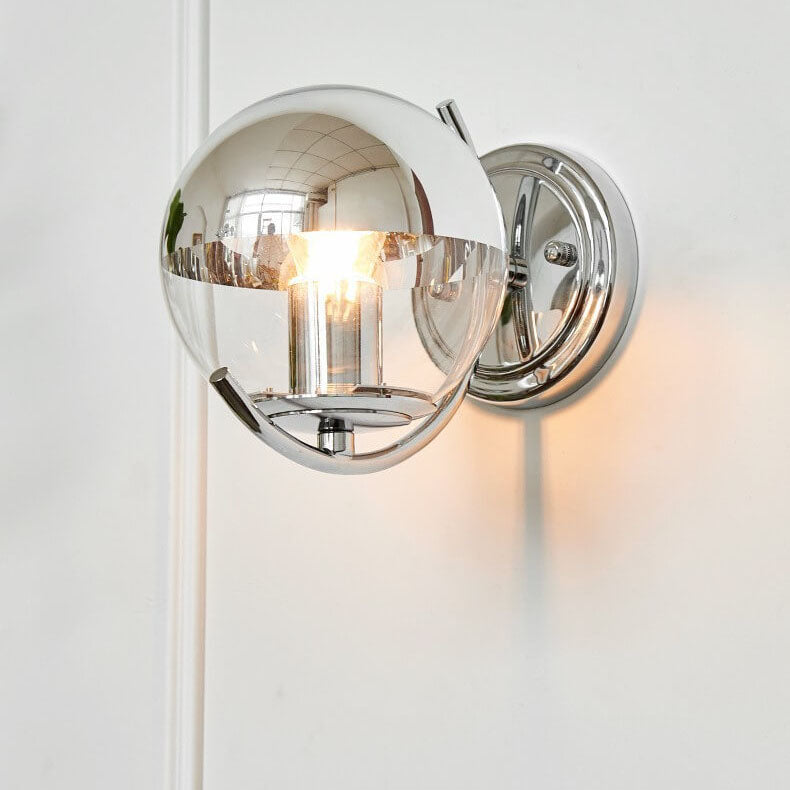 Contemporary Creative Hardware Ball 1-Light Wall Sconce Lamp For Bedroom