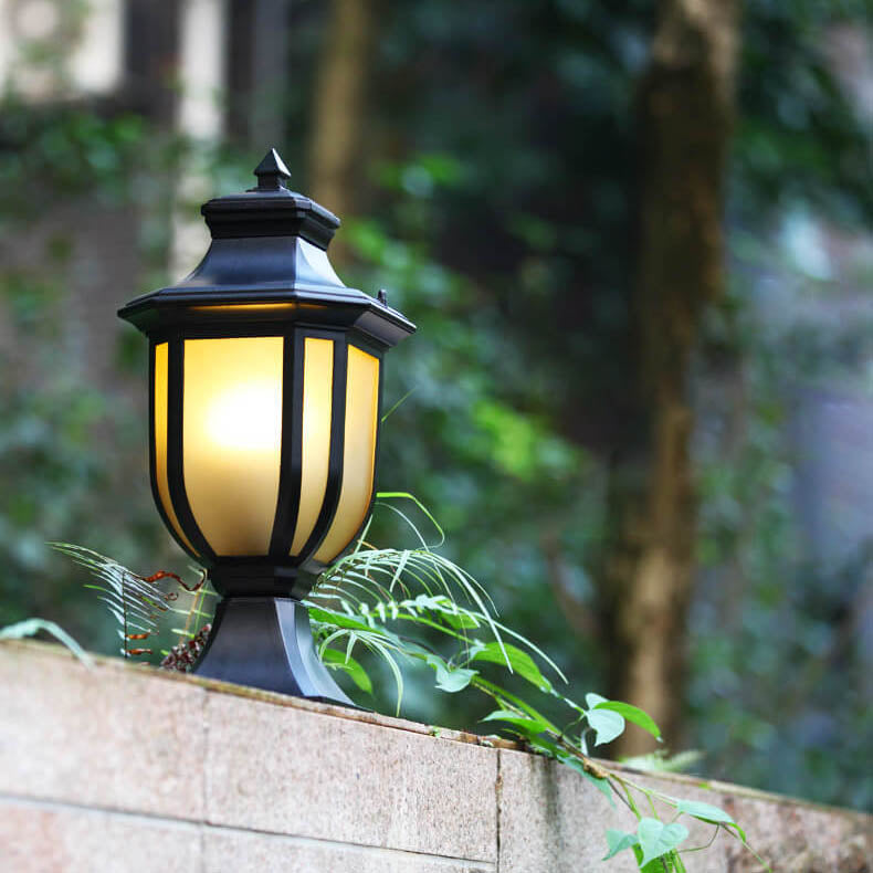 Traditional European Glass Aluminum Cage 1-Light Outdoor Waterproof Landscape Light For Outdoor