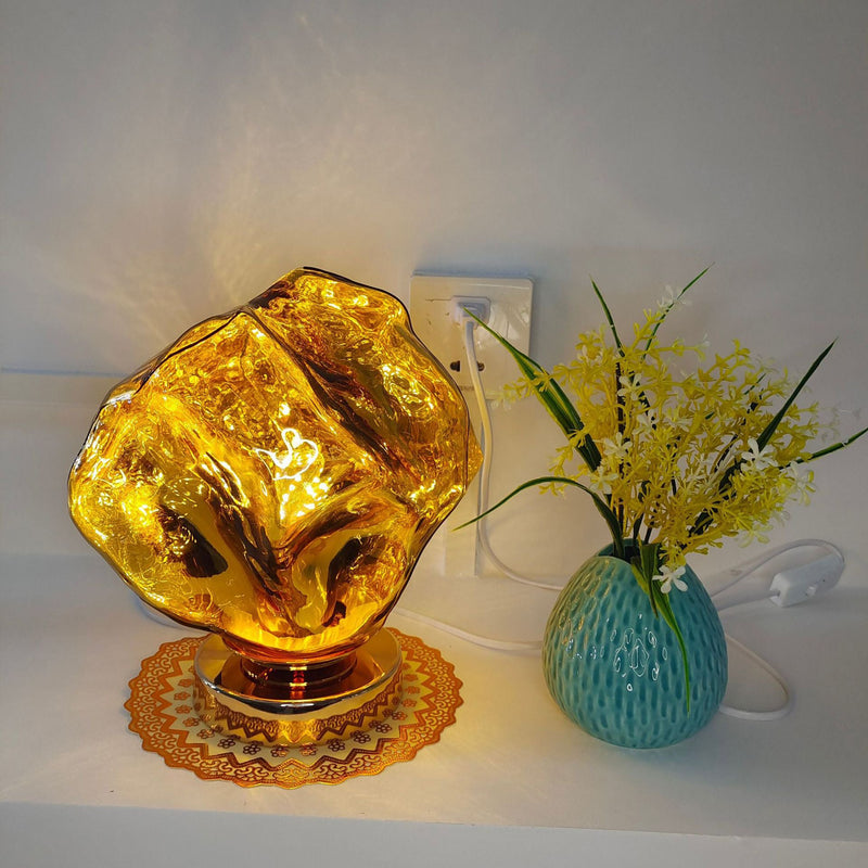 Zeitgenössische kreative Glas Lava Design 1-Licht Tischlampe für Schlafzimmer 