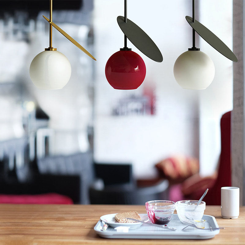 Moderne kreative Kirschglas-Eisen 1/2-Licht Pendelleuchte 
