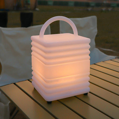 Decorative Square Waterproof PE Camping Portable LED Outdoor Lights