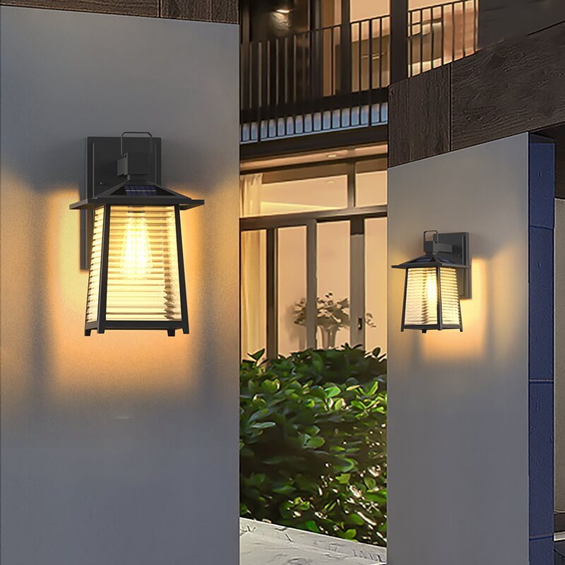 Solar Outdoor Wasserdichte Induktion Zweifarbige Beleuchtung LED Outdoor Garden Wandleuchte Lampe 