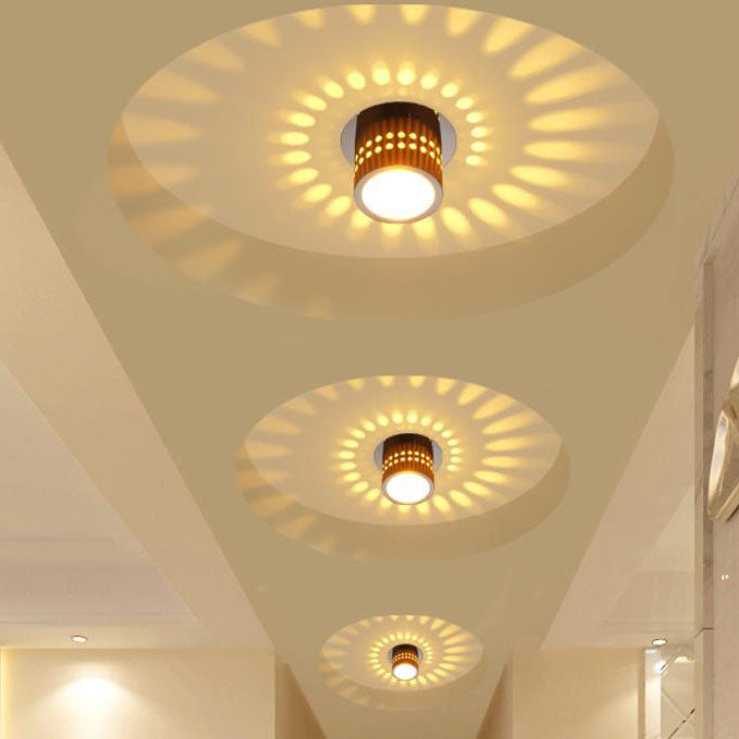 Modern Creative Round Spotlight Aluminum LED Flush Mount Ceiling Light
