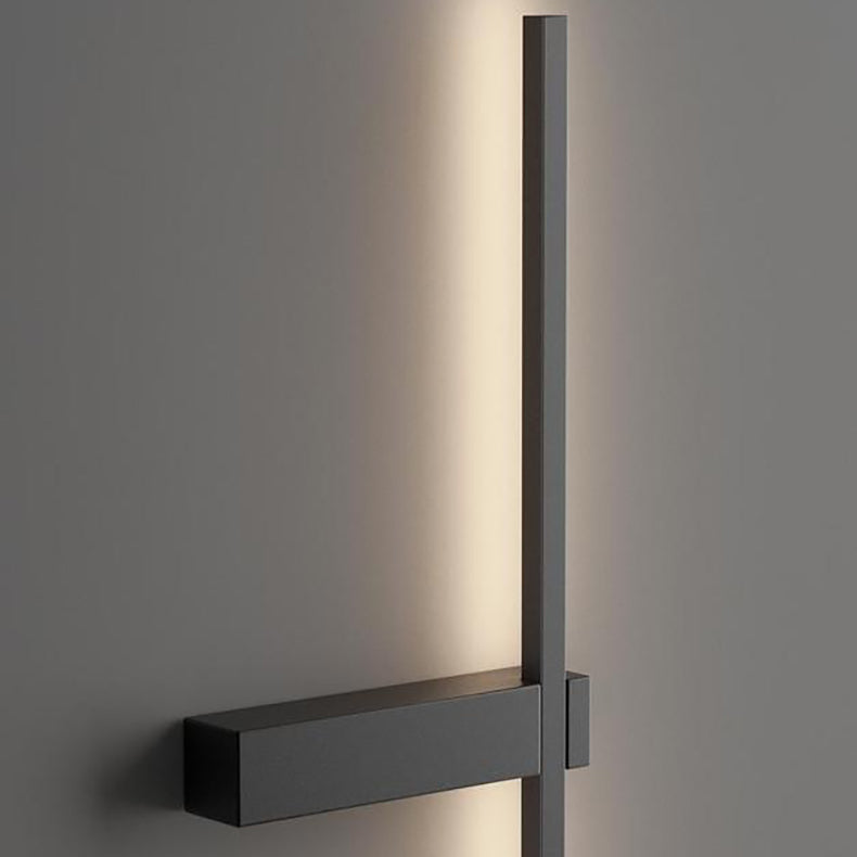 Lampe murale LED en silicone et cuivre à ligne droite minimaliste moderne pour salon 