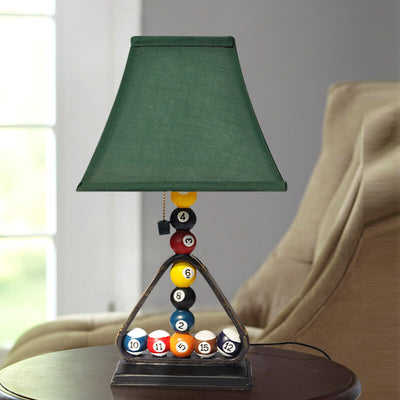 Modern Creative Billiard Stacked Linen Fabric Shade 1-Light Table Lamp