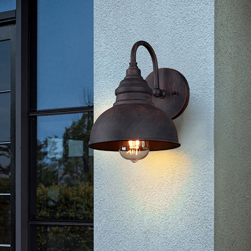 Moderne Einfachheit Eisen Halbrunde 1-Licht Outdoor-Wandleuchte Lampe für den Garten 