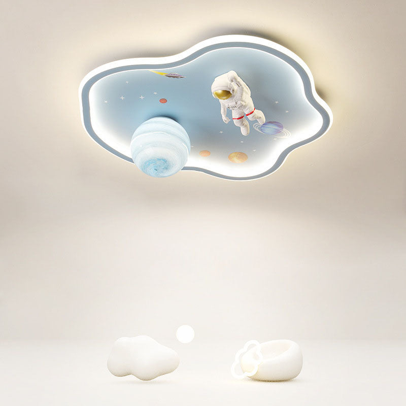 Plafonnier LED acrylique contemporain créatif dessin animé planète astronaute pour enfants pour salon 