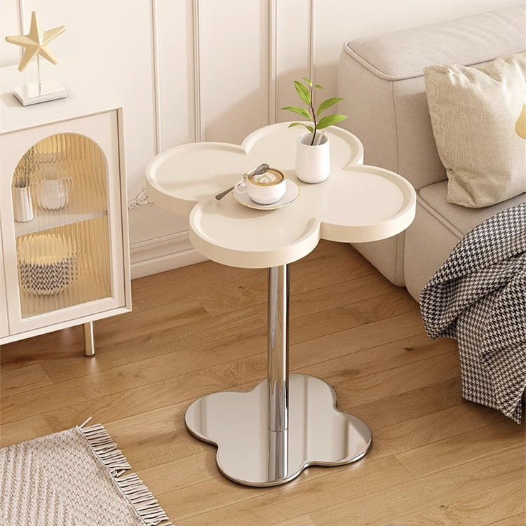 Modern Minimalist Cylinder Petal MDF Glass Stainless Steel Coffee Table For Living Room