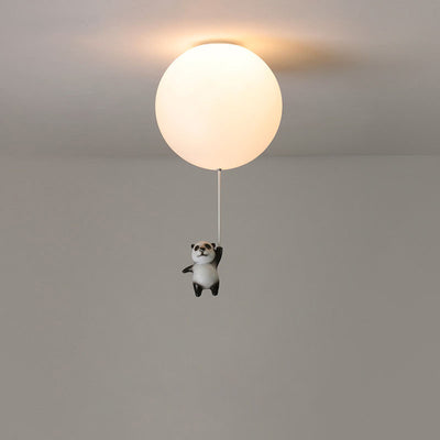 Moderne Minimaliste Ours Ballon Résine PE 1/3 Lumière Plafonnier Pour Chambre 