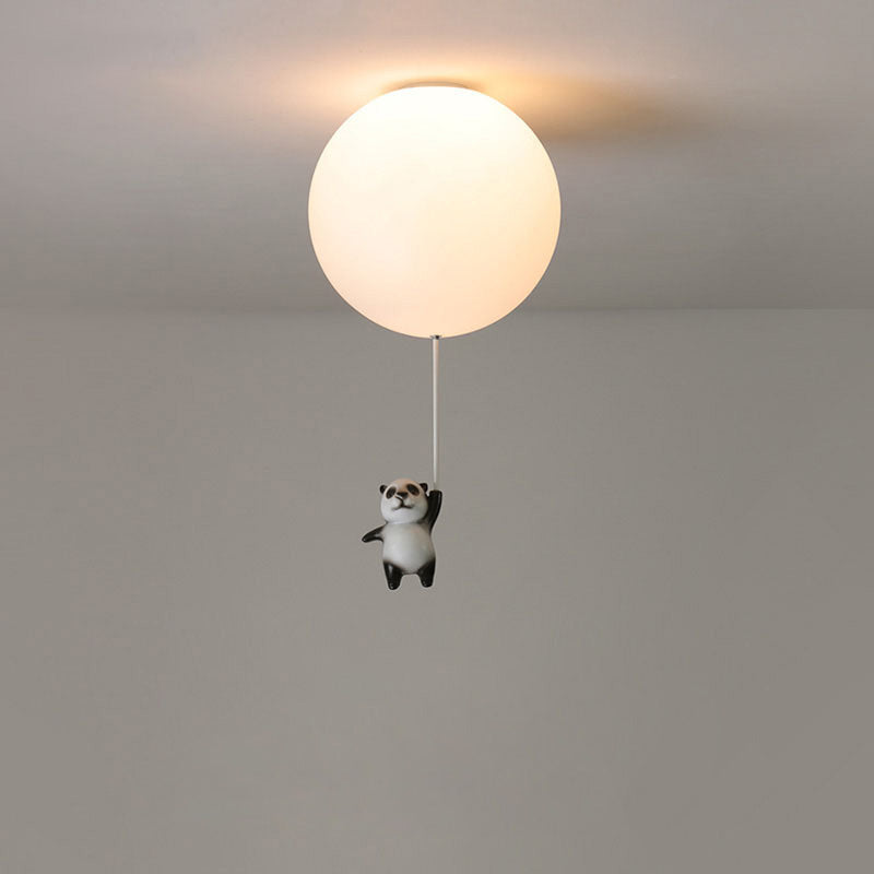Moderne Minimaliste Ours Ballon Résine PE 1/3 Lumière Plafonnier Pour Chambre 