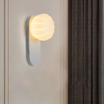 Moderne Einfachheit PE Kürbis Form Eisen 1-Licht Wandleuchte Lampe für Schlafzimmer 