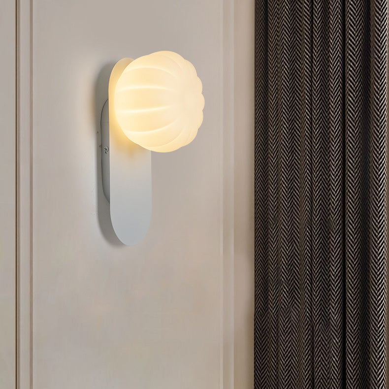 Moderne Einfachheit PE Kürbis Form Eisen 1-Licht Wandleuchte Lampe für Schlafzimmer 