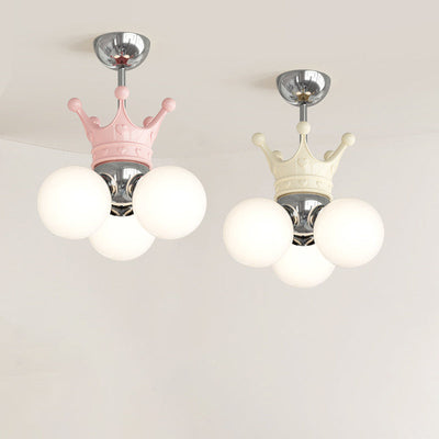 Moderne minimalistische Prinzessin Crown Metall Acryl LED Pendelleuchte für Schlafzimmer 