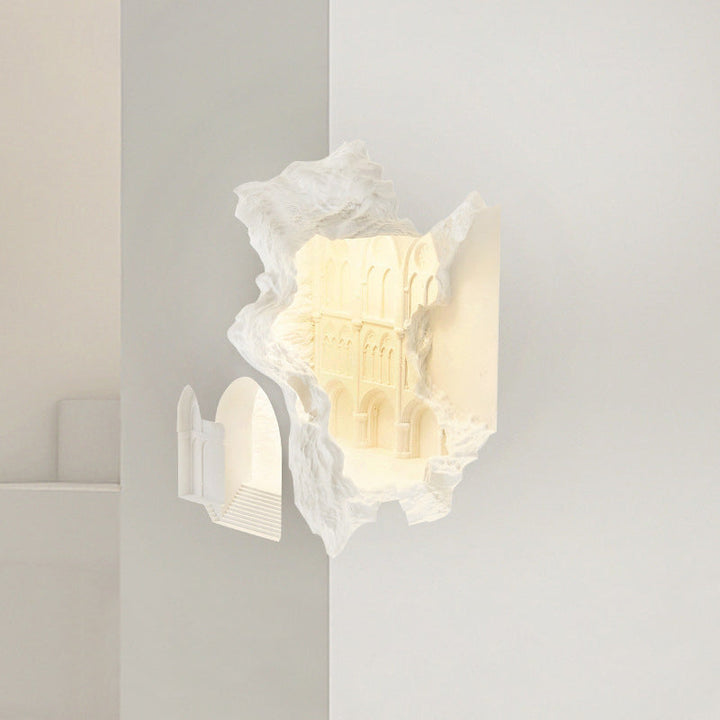 Moderne minimalistische rechteckige Gips vertiefte 1-Licht Wandleuchte Lampe für Wohnzimmer 