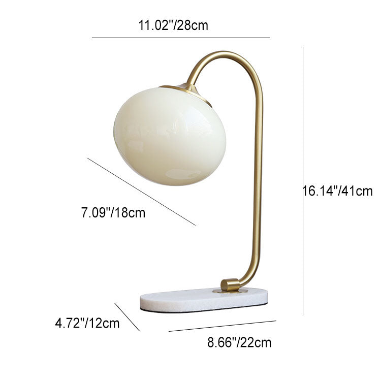 Lámpara de Mesa de Esfera de Vidrio Nostálgica Minimalista Nórdica de 1 Luz 