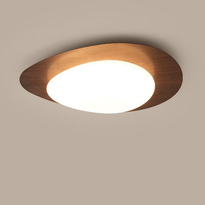 Contemporary Scandinavian Pebble Shape Iron Acrylic LED Flush Mount Ceiling Light For Bedroom