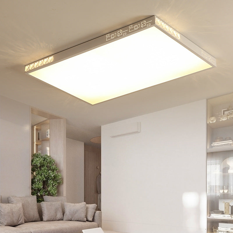 Zeitgenössische skandinavische quadratische Eisen-Acryl-LED-Unterputzdecke für Wohnzimmer